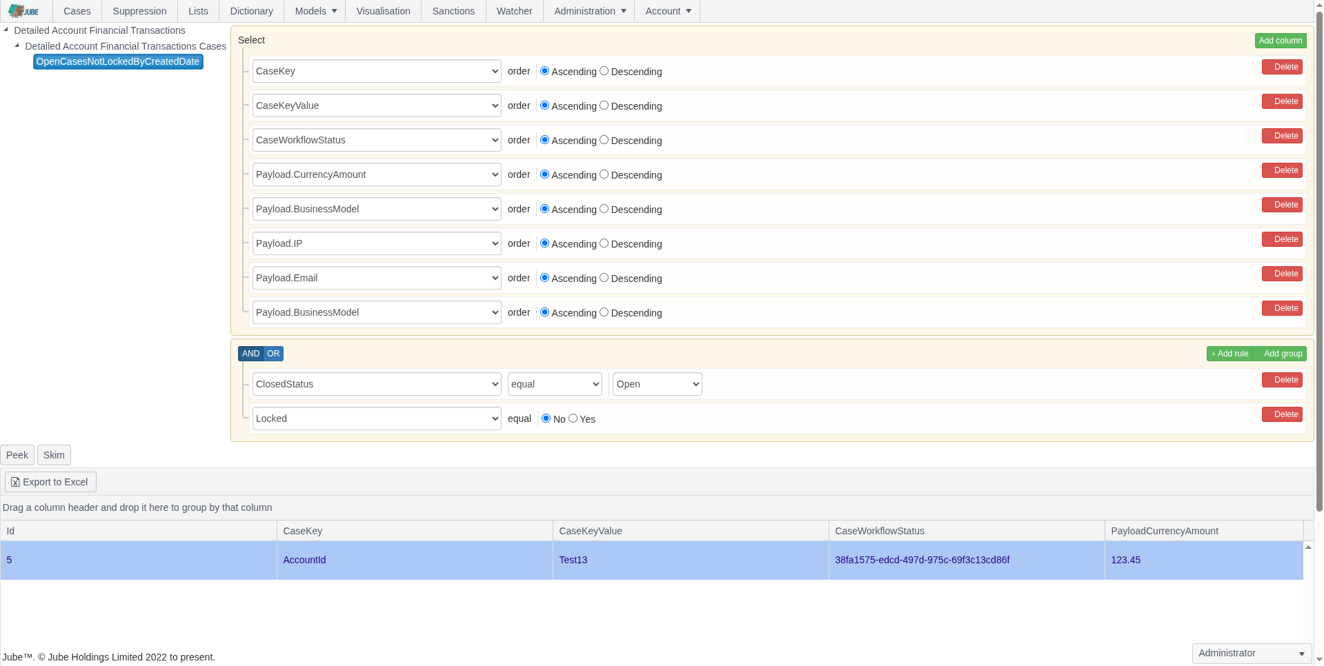 Open source AML software case management dashboard